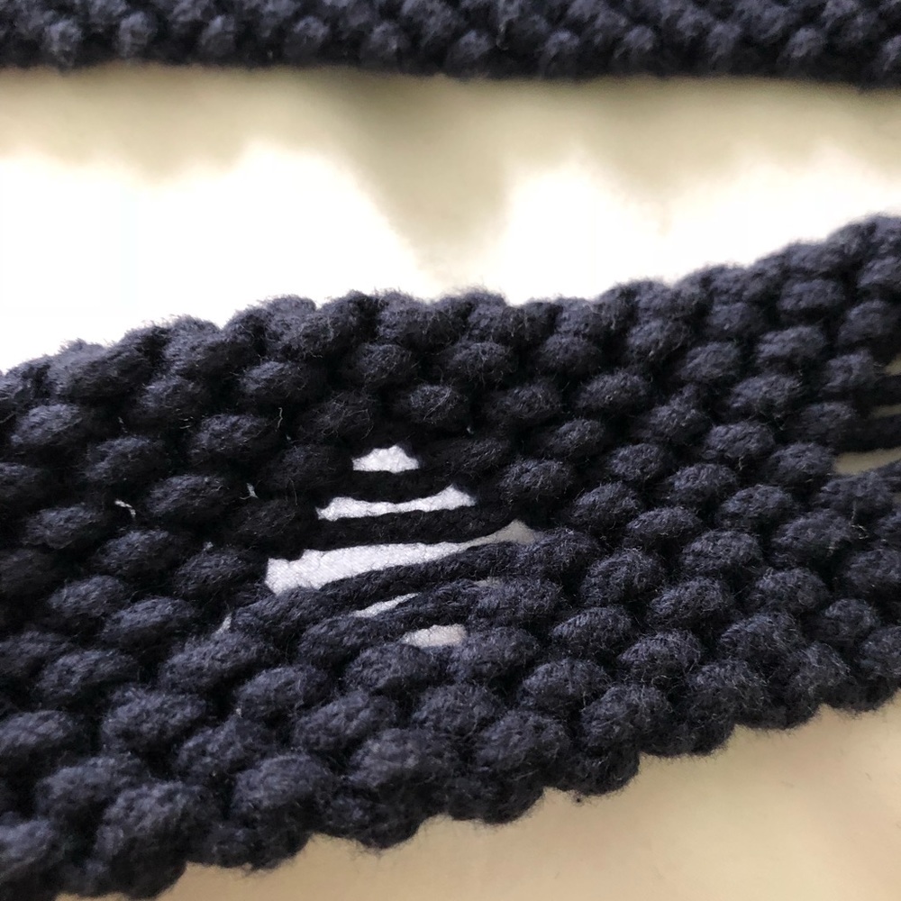 Navy blue boho belt with front tie